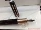 2018 Fake Montblanc M Fountain Pen Black Resin Rose Gold Clip (3)_th.jpg